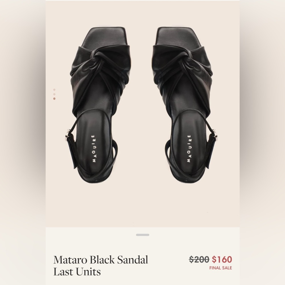 Mataro Black Sandals